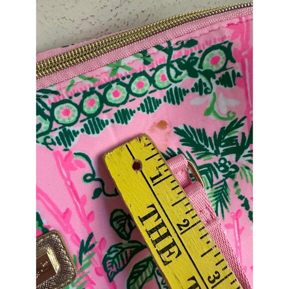 Lilly Pulitzer Duffel bag Mandevilla Baby Always Worth It new pink blue 18”READ - Picture 4 of 9